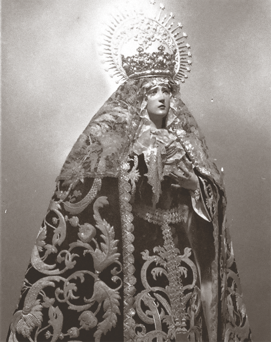 La Virgen de los Dolores, de las Penas de San Vicente. Década de los cincuenta.