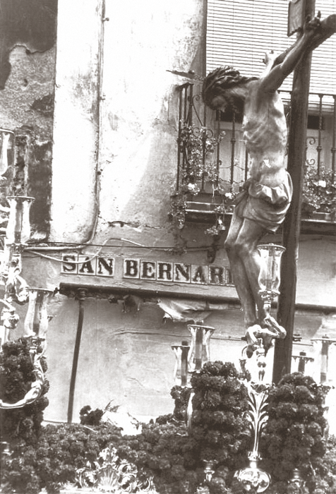 Antiguo Cristo de la Salud de San Bernardo por su barrio. 1928.