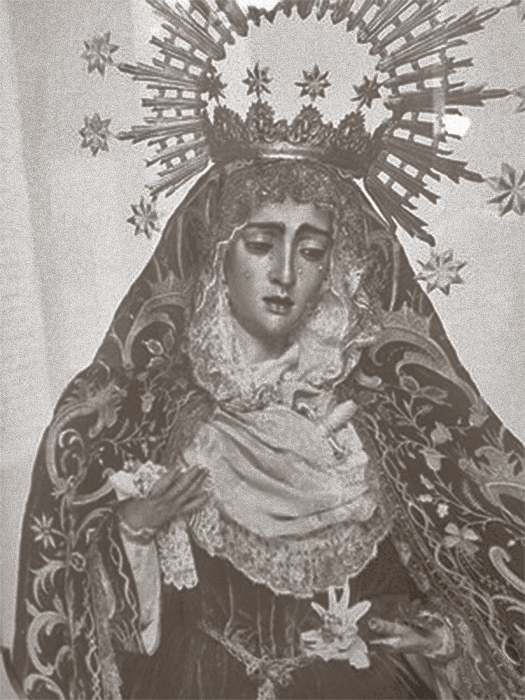 La primigenia Virgen del Valle, que se perdió con la restauración a la que le sometió Ordoñez.